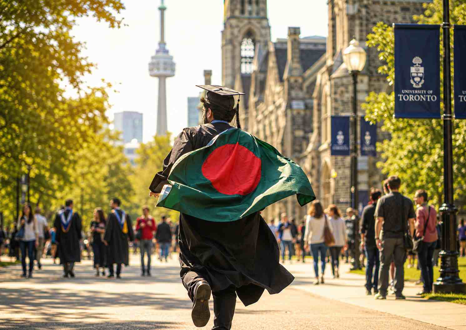 Bangladeshi graduate in Canada after completing university studies